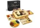 SMIRLY Charcuterie Boards Gift Set, Large Charcuterie Board Set, Bamboo Cheese Board Set