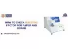 How To Check Bursting Factor For Paper And Board