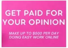 GET PAID FOR YOUR OPINION