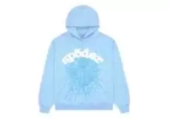 Winter Elegance: Embrace the Chill with the Sky Blue Sp5der Hoodie! 