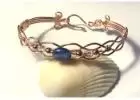Copper Braided Bracelet with Blue Kyanite Bead