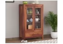 Upto 55% OFF - Solid Sheesham Crockery Cabinets Units Online | cabinets design | Jodhpuri Furniture