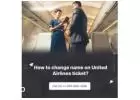 How to change name on United Airlines ticket?