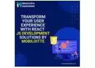  Transform Your User Experience with React JS Development Solutions by Mobiloitte