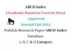 publish research paper only 1000 Rs ABCD Index Approved Journals